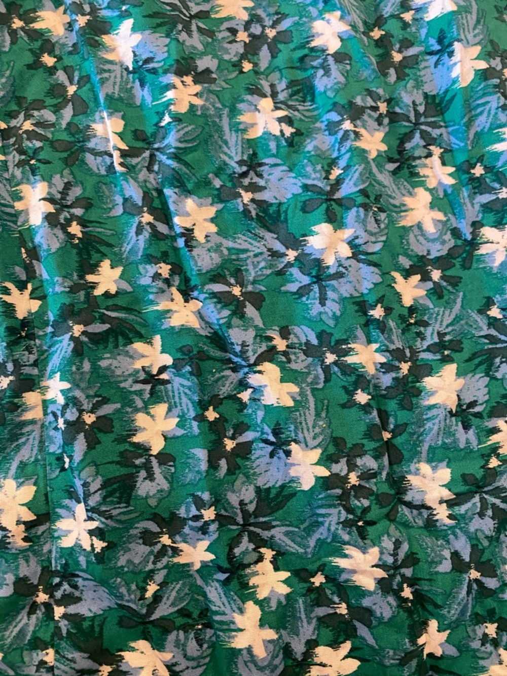 Green Floral A-Line Maxi Skirt - Picture 13 of 14